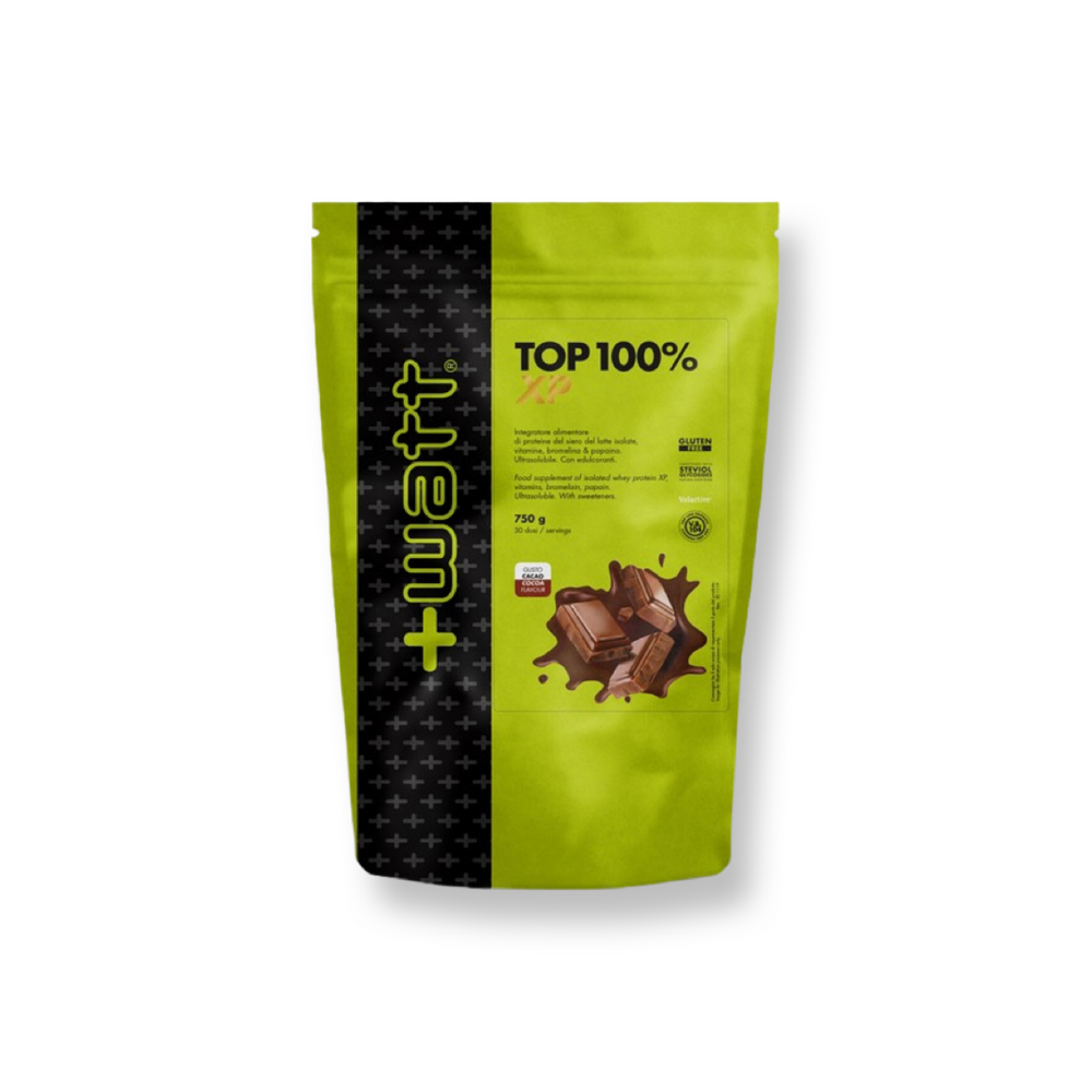 Proteine del siero del Latte gusto Cacao Top100% +WATT 750g
